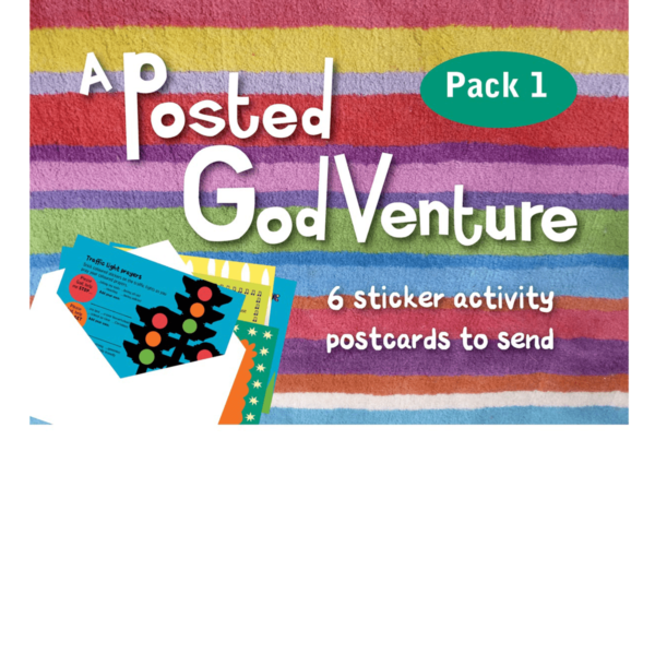 A pack of 6 sticker activity postcards with envelopes to send them