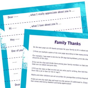Family thanks prompts