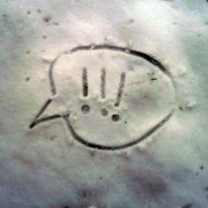 Write or draw something in the snow you're sorry for or that you'd like to leave behind