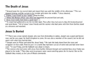 The Easter story from the Bible pages15
