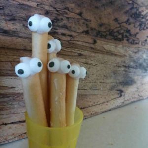 breadsticks with eyes
