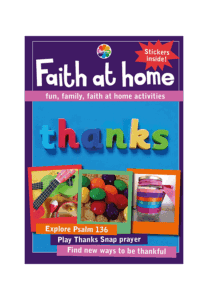 Thanks Faith at Home Mini-Mag (Psalm 136)